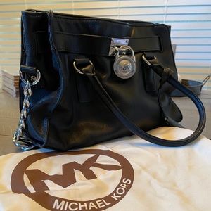 MK Black Leather Purse with Matching Wallet